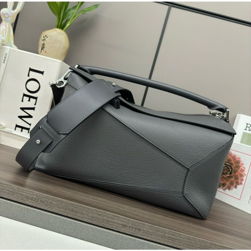 Loewe Men's Large Puzzle bag in grained calfskin