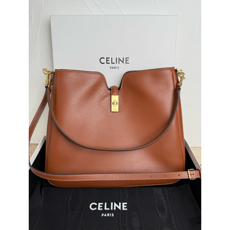 Celine Medium Camille 16 Soft Bag in Smooth Calfskin-Tan