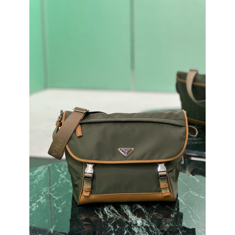 Prada Large Re-Nylon and leather shoulder bag