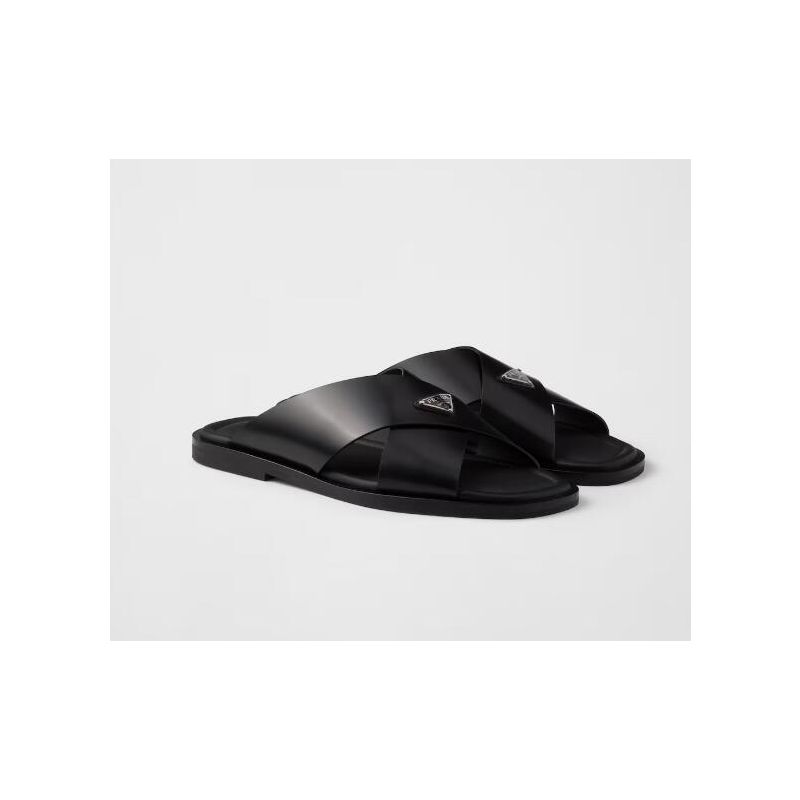 Prada Brushed leather slides , 39-45