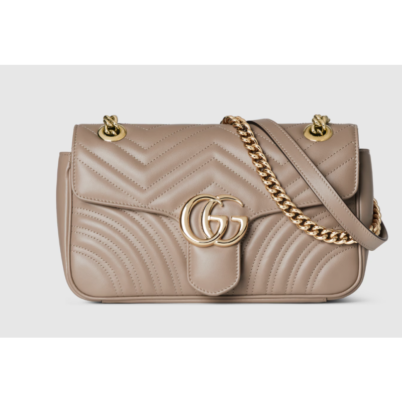 Gucci GG marmont Small Shoulder Bag- Taupe