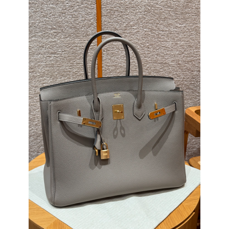 Hermes Birkin 35  in Togo leather-Gris Asphaite