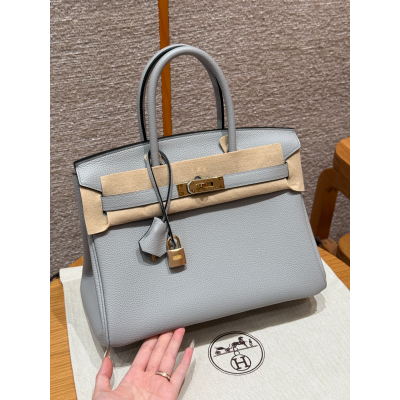 Hermes Birkin 25 / Birkin 30  in Togo Leather-Blue Glacier