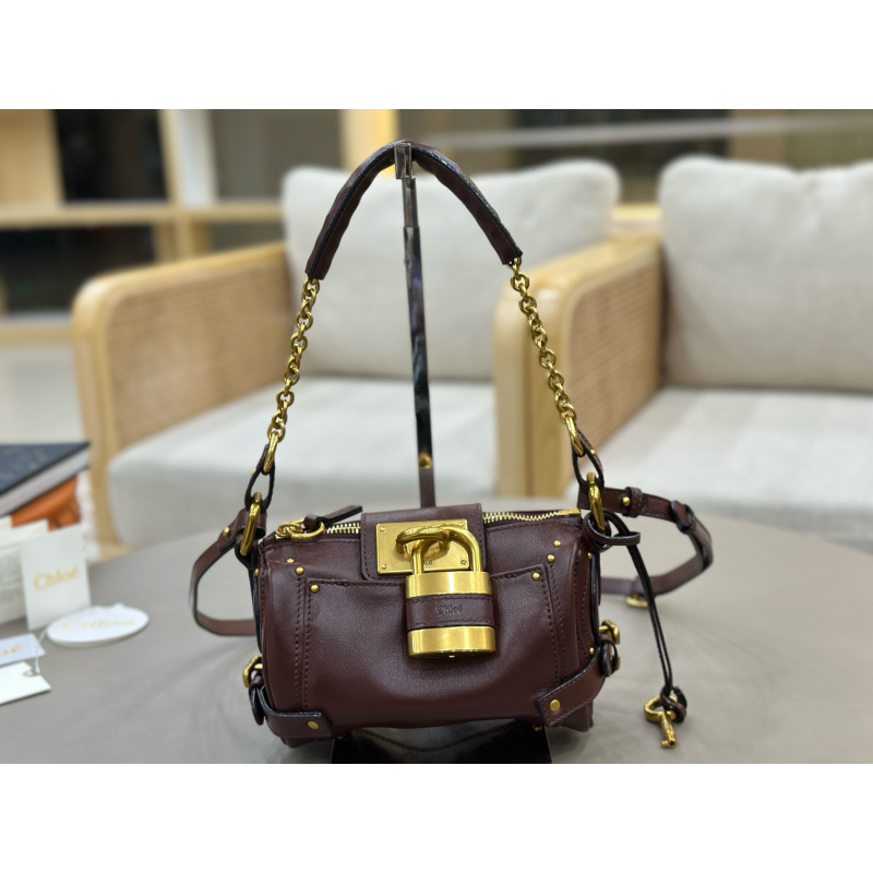 Chloe Paddington Small Chain Bag-Grenat