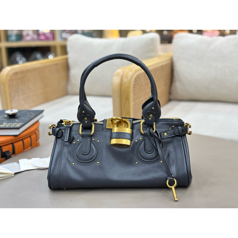 Chloe Paddington Large Bag-Black Navy