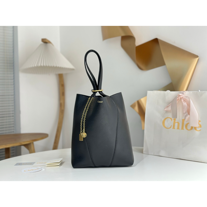 Chloe Medium Spin Tote-Black