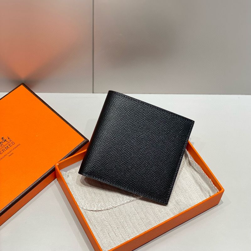 Hermes Men's Compact Wallet-Black