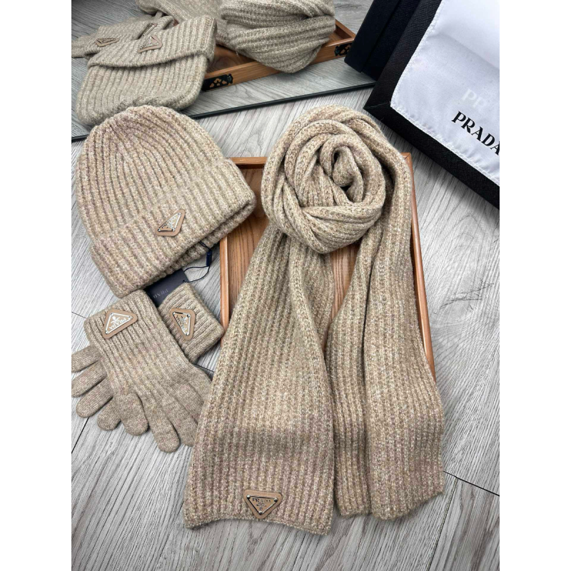 Prada Cashmere Hat/Scarf/Gloves