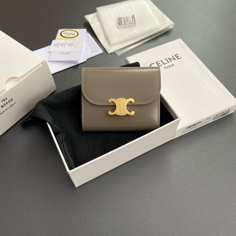 Celine Triomphe Small wallet-Taupe