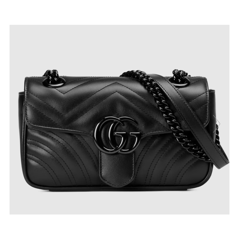 Gucci GG marmont Mini Shoulder Bag -All black