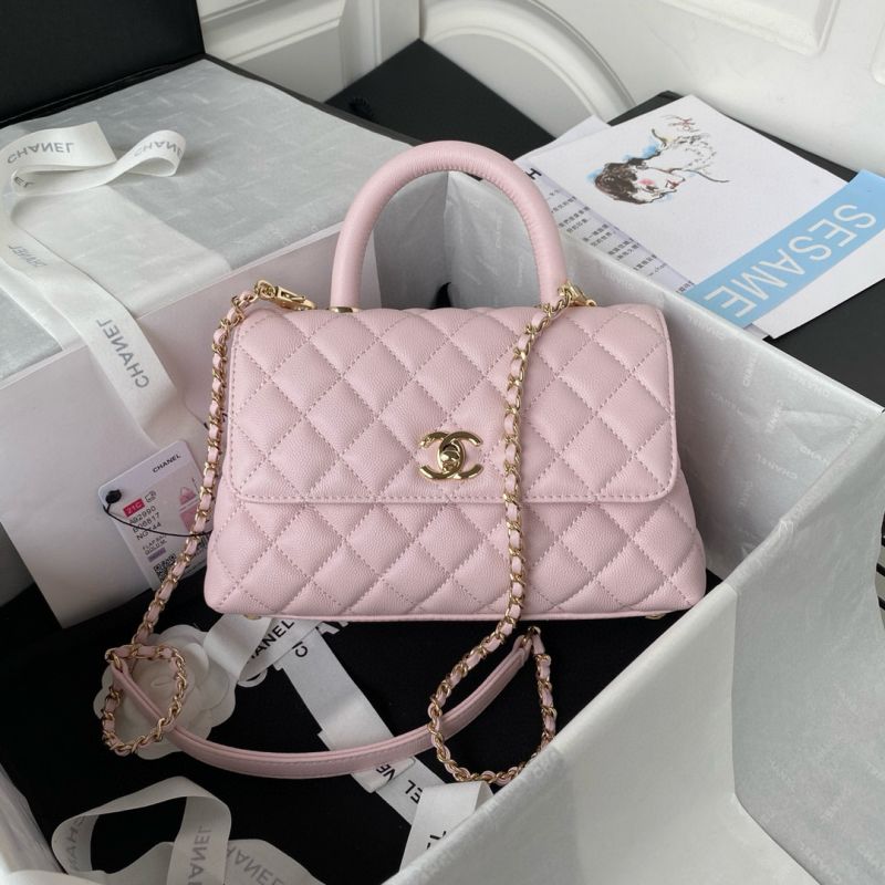Chanel Small Coco Handle Bag-Pink