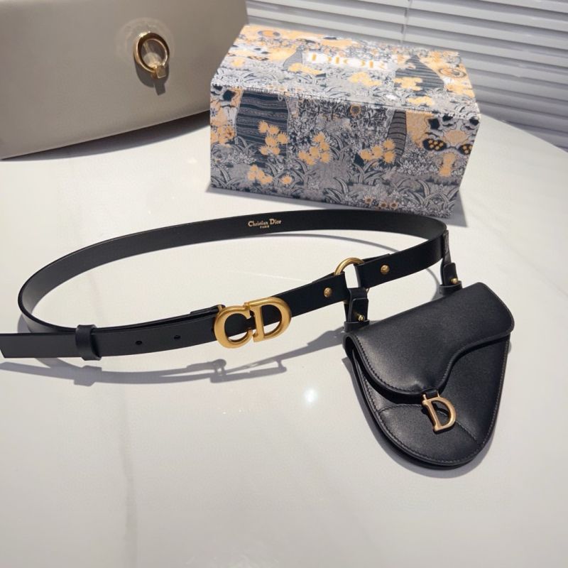 Dior Leather Belt 2.0cm with pouch
