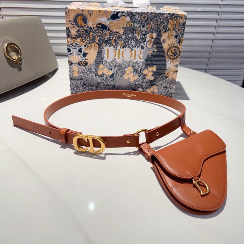 Dior Leather Belt 2.0cm with pouch