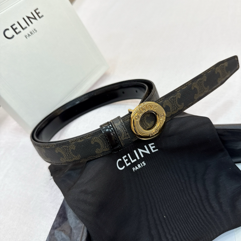 Celine Disc Buckle Reversible Belt 25mm
