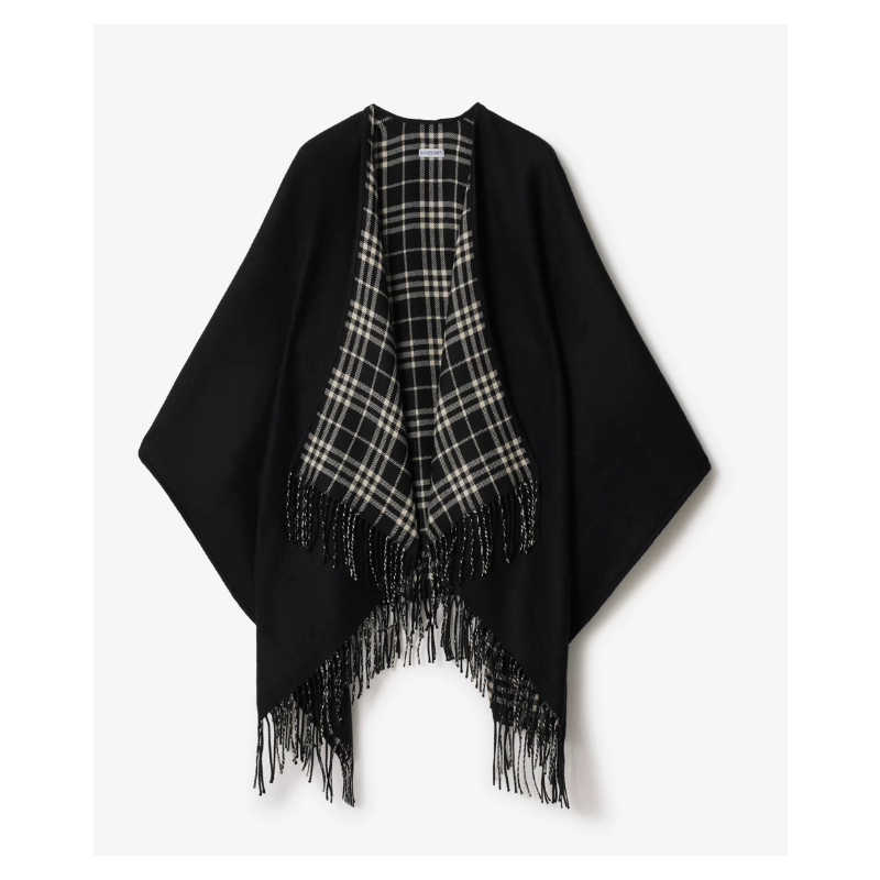 Burberry Reversible Check Wool Cape 