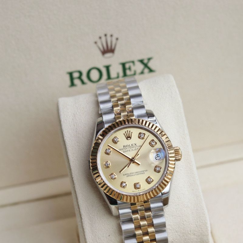 Rolex Lady Datejust 28mm, 31mm, Oystersteel, Diamonds , 18k yellow gold