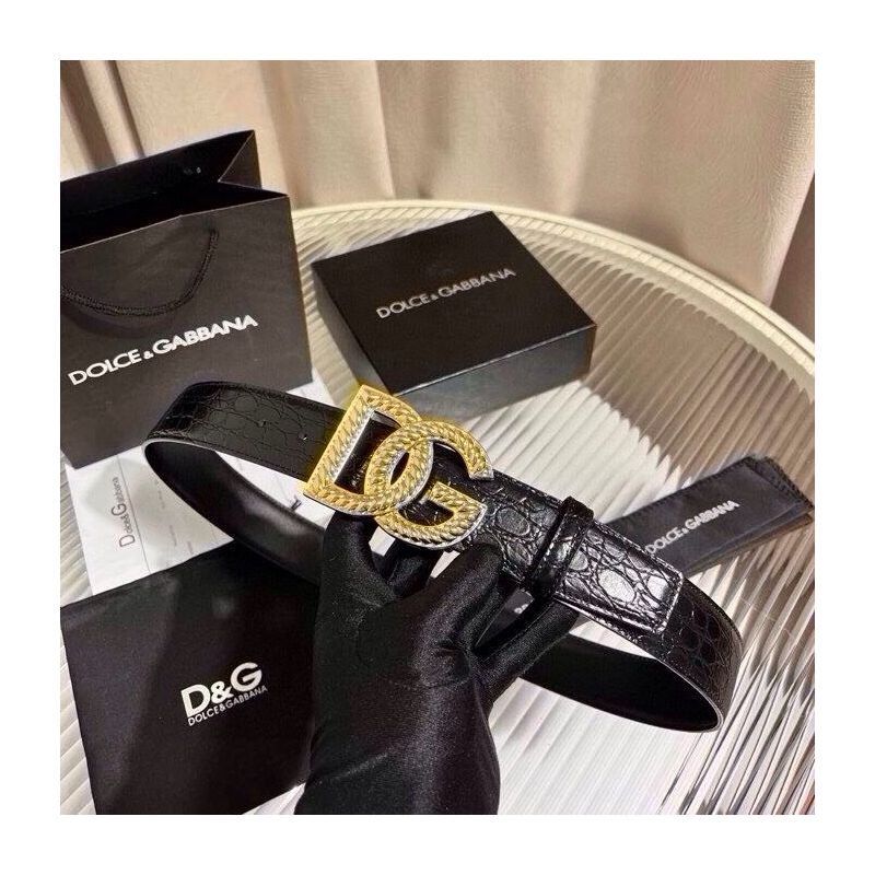 Dolce Gabbana Leather Belt 4.0cm