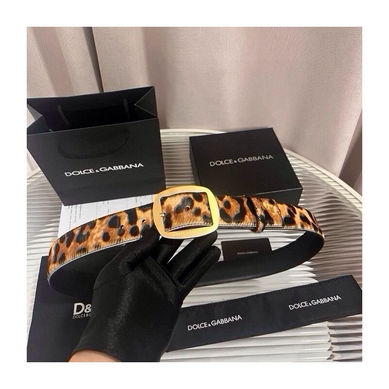 Dolce Gabbana Leather Belt 4.0cm